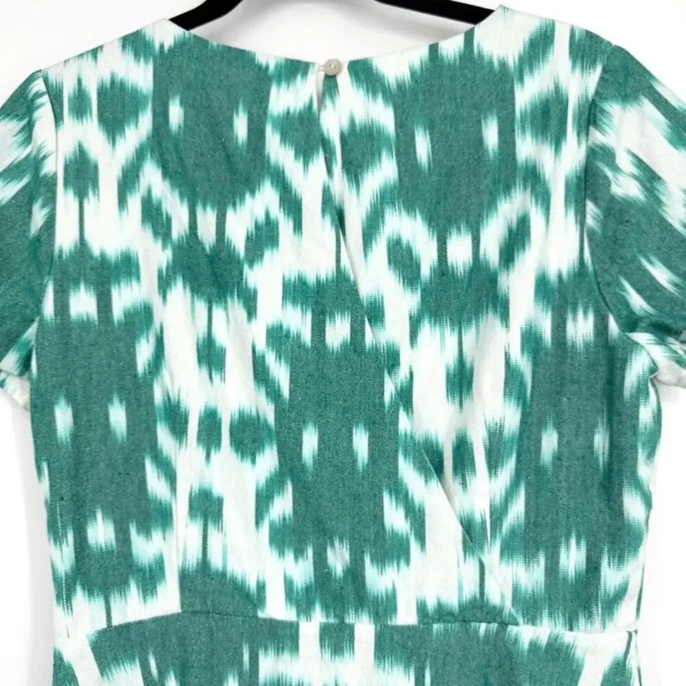 Vineyard Vines Green Ikat Dress Size 10 - Picture 9 of 10